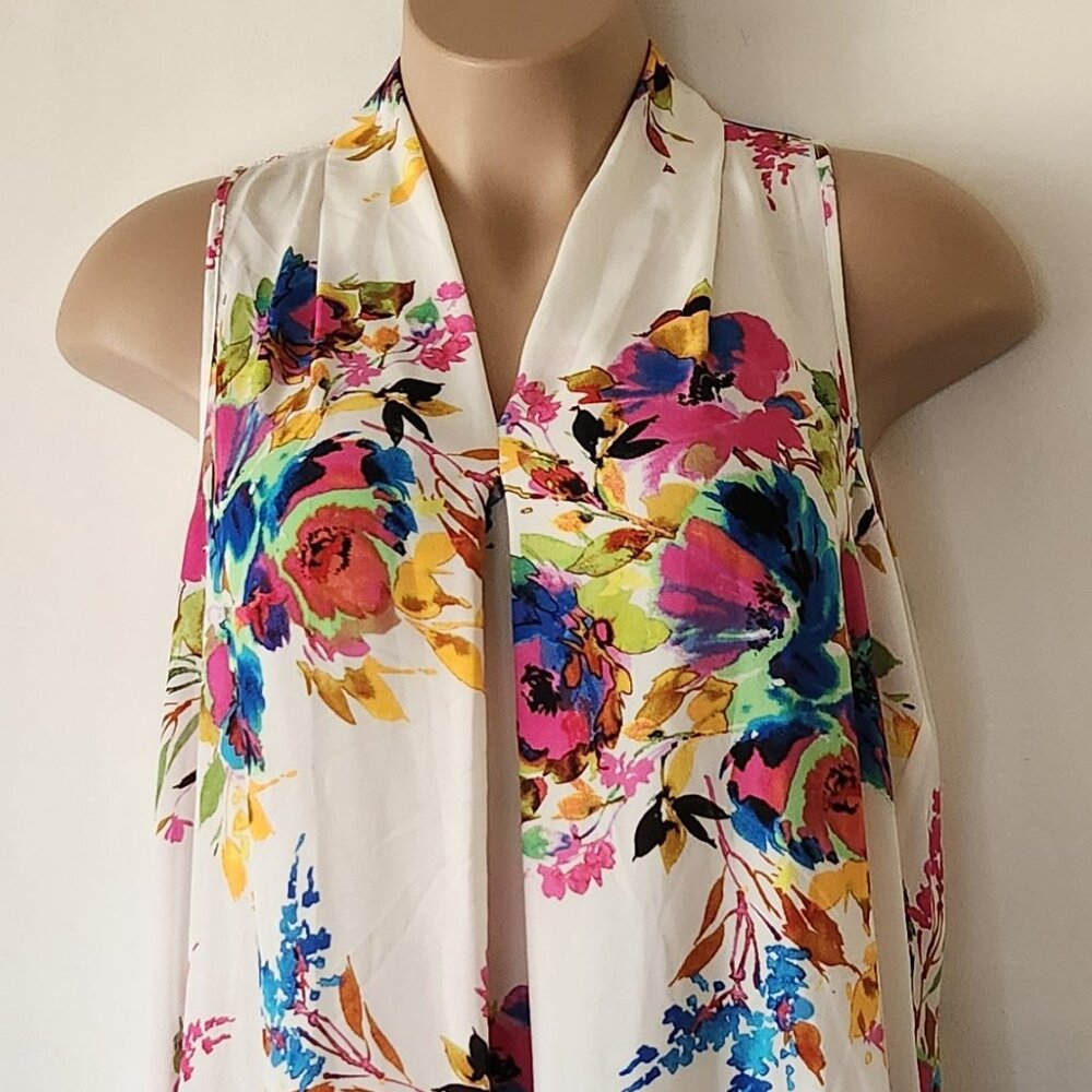 Spense Sleeveless Floral Blouse XL